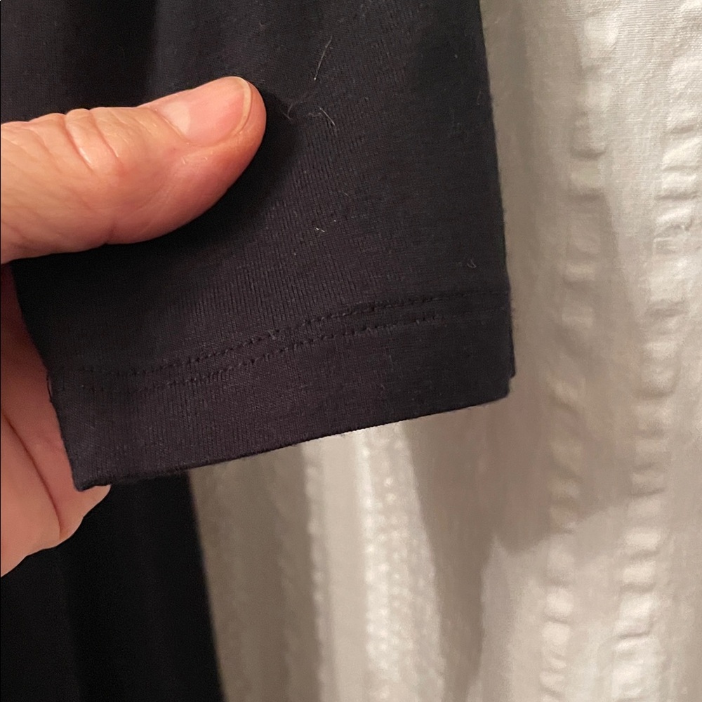 Soma Lounge Dress Black Faux Wrap Empire Waste Size Medium - Picture 5 of 8